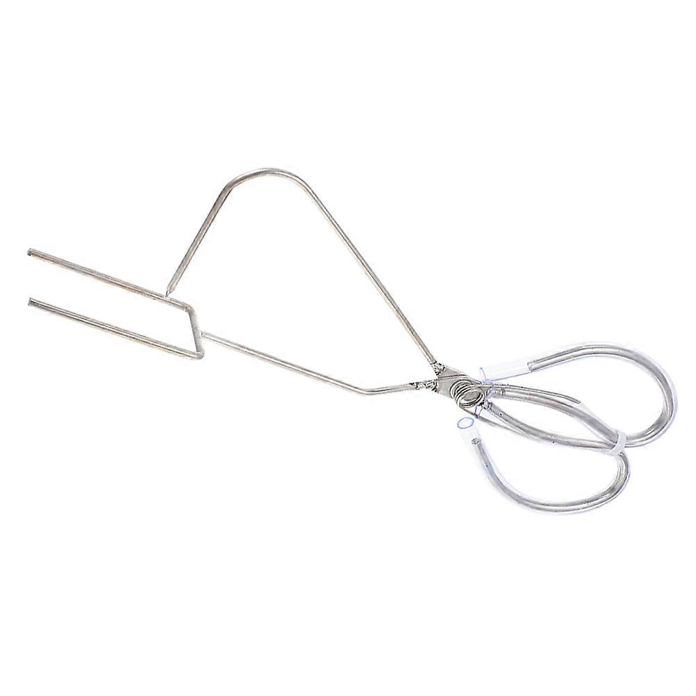 Silver Pottery Tongs For Dipping Plates And Cups In .4×3.5×2in Secure Grip 1Pack