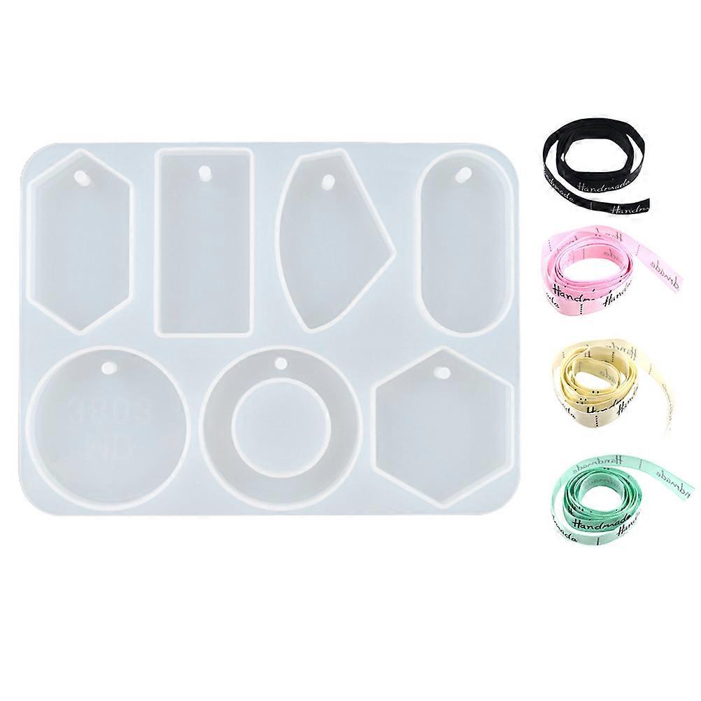White Silicone Pendant Mold for DIY Casting Molds 2Sets Durable Use
