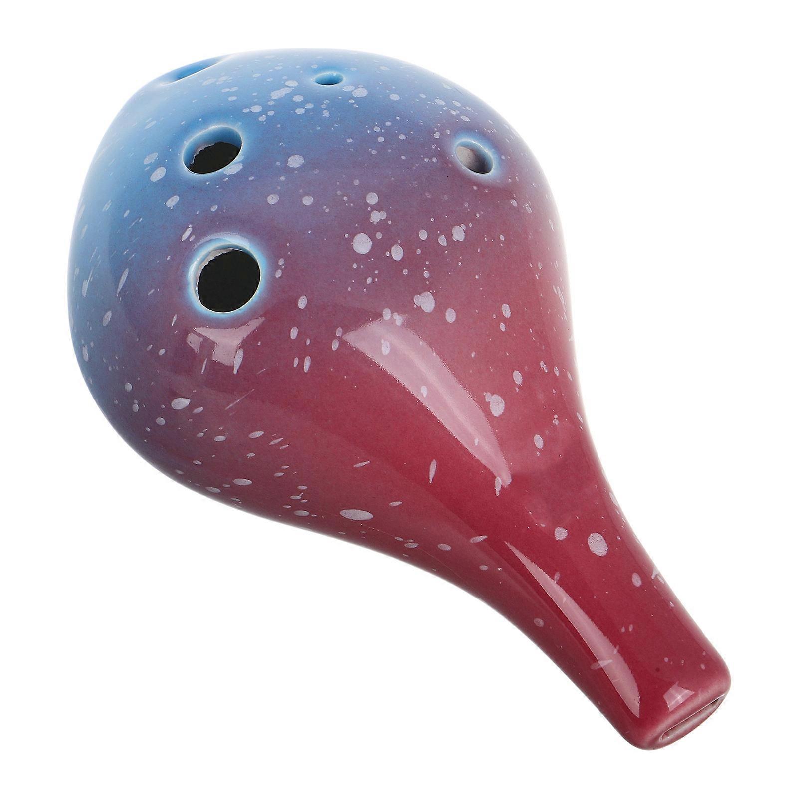 6-Holes Small Ocarina Ceramic Instrument for Beginner Practice Alto