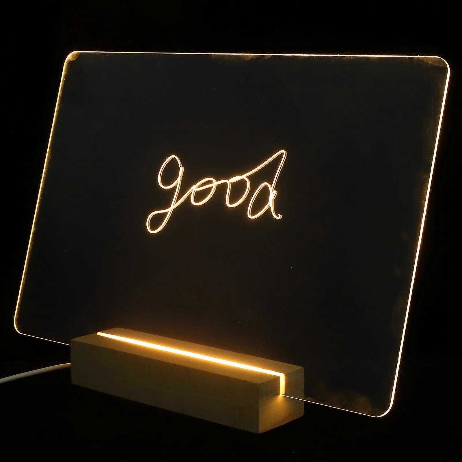 Office Message Board for Decoration with 2Sets Acrylic Note Boards Night Lamp