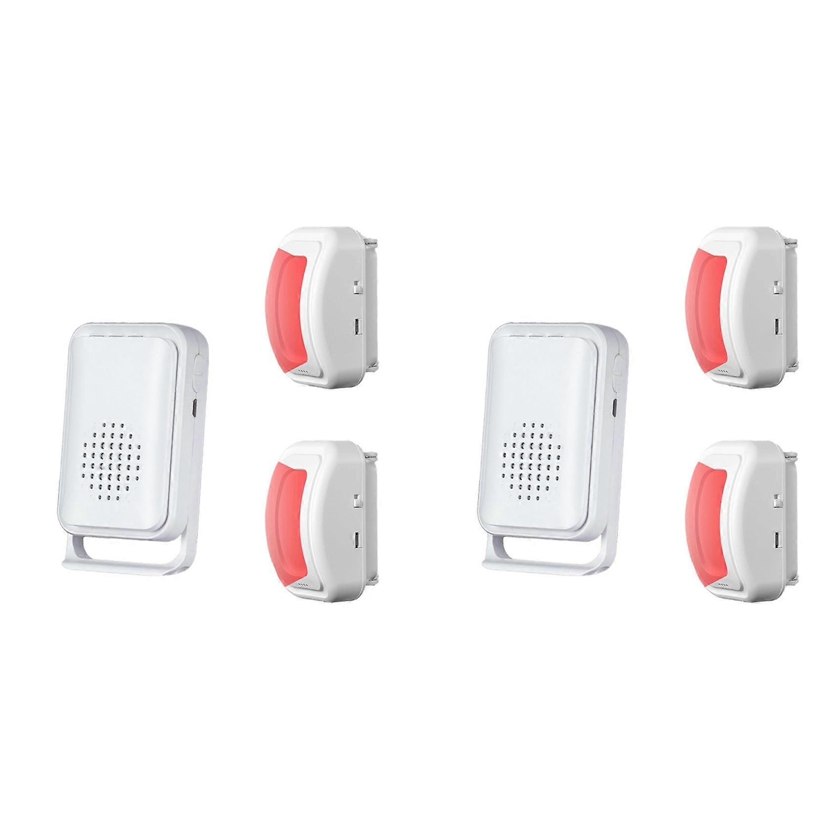 4X Bed Alarms for Elderly Dementia Patients - Wireless Motion Sensor Fall Detection Prevention Devices