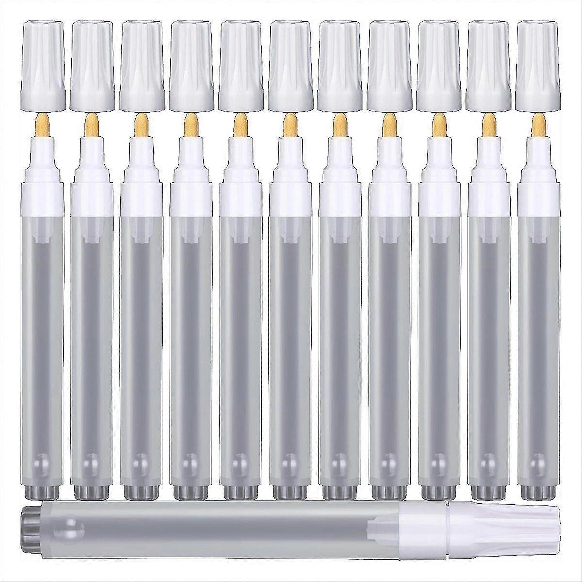 50 Pcs Empty Refillable Marker 6mm Refillable Acrylic Paint Markers Empty Painting Pen with 3 Ml Dropper for Ink Craft A