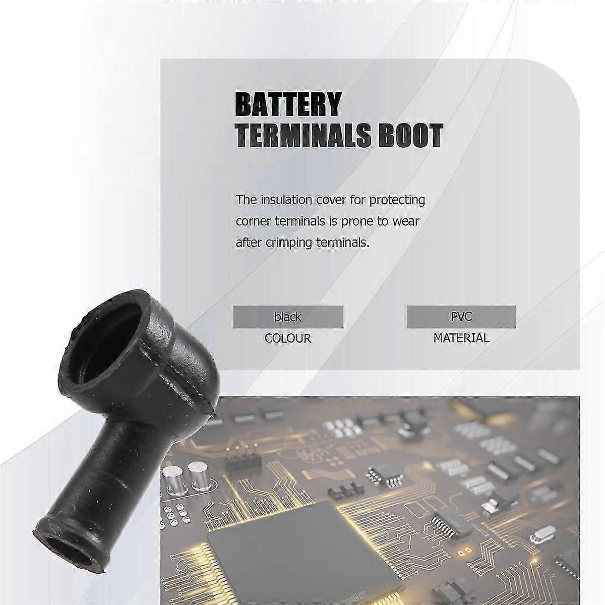 8 יח '15 מ"מ x 8 מ"מ שחור בצורת צינור עישון PVC מסוף מסוף בידוד מכסה מגפיים