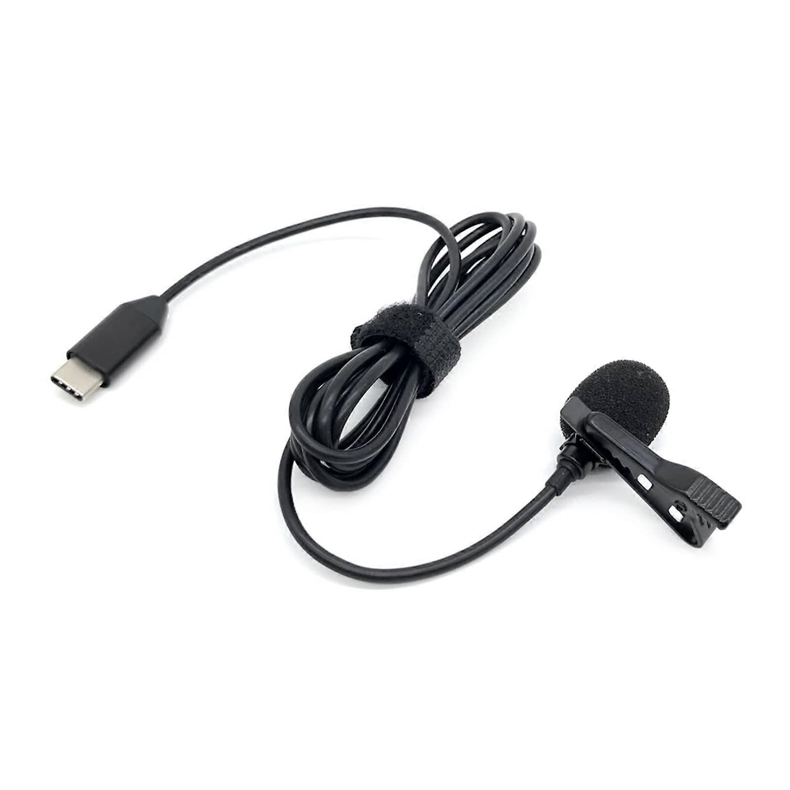 TypeC USB C Lavalier Microphone Clip Lapel Mic For Phone PC Laptop USBC Lavalier ClipOn Mic