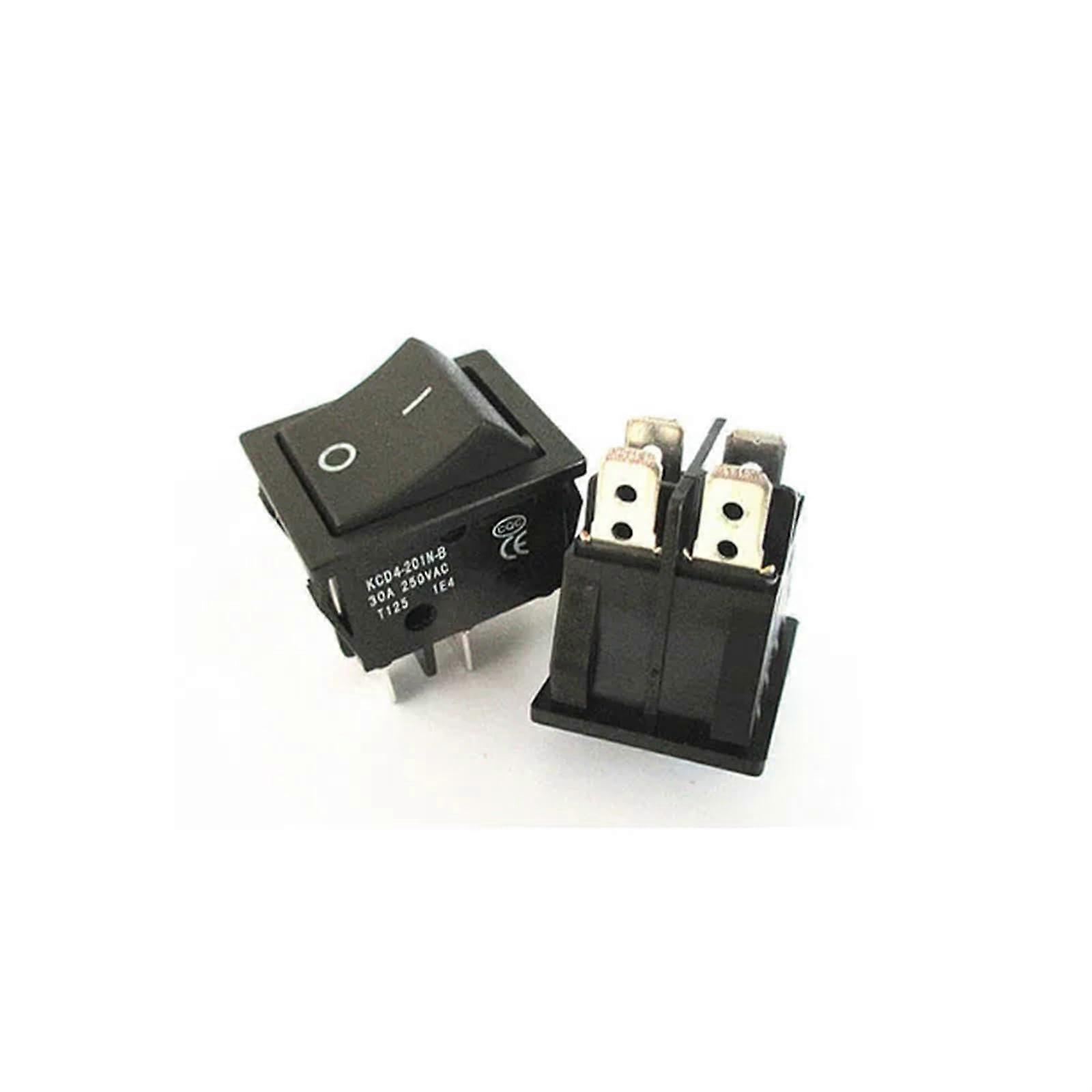 Welder Power Switch KCD4-201N-B High Power 30A 4PIN Ship Type Switch Black Band2 Compatibility