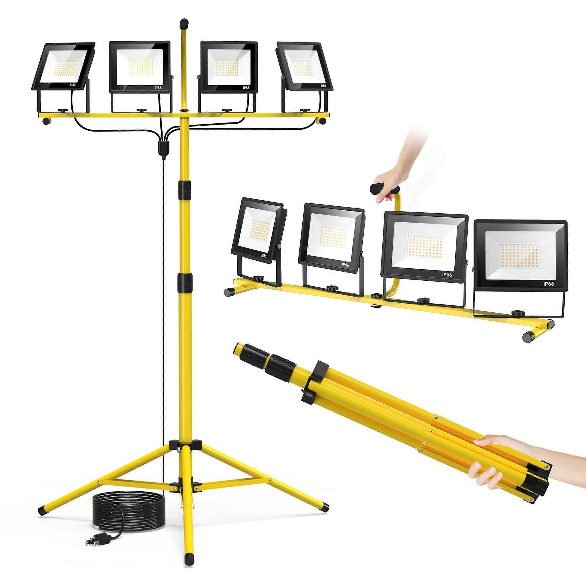 LED Work Light with Stand 28000LM Super Bright IP65 Waterproof Adjustable Tripod for Outdoor