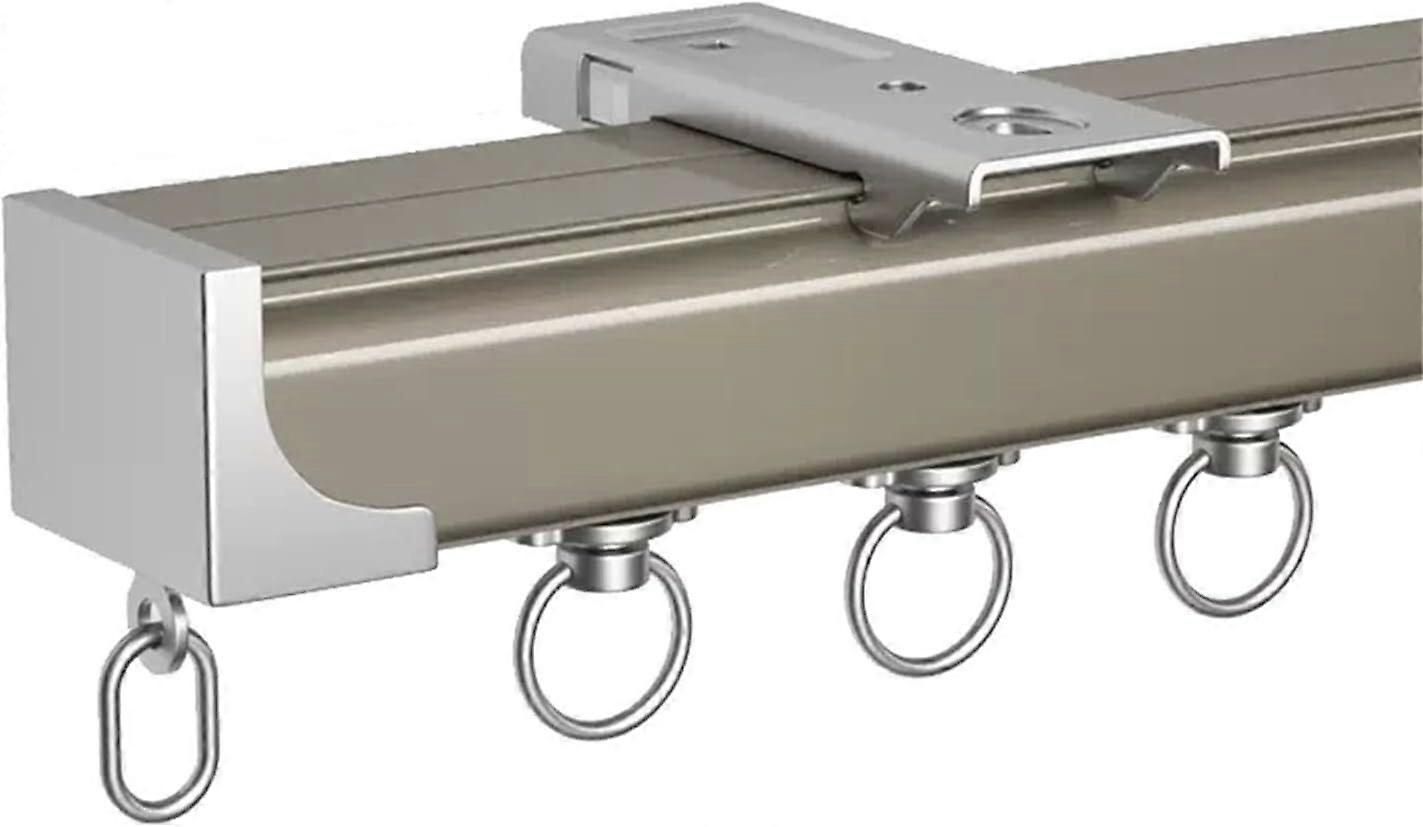 Heavy Duty Ceiling Mount Curtain Track 4.5m, Noise Sliding Alloy Rail for Room Divider and Shower