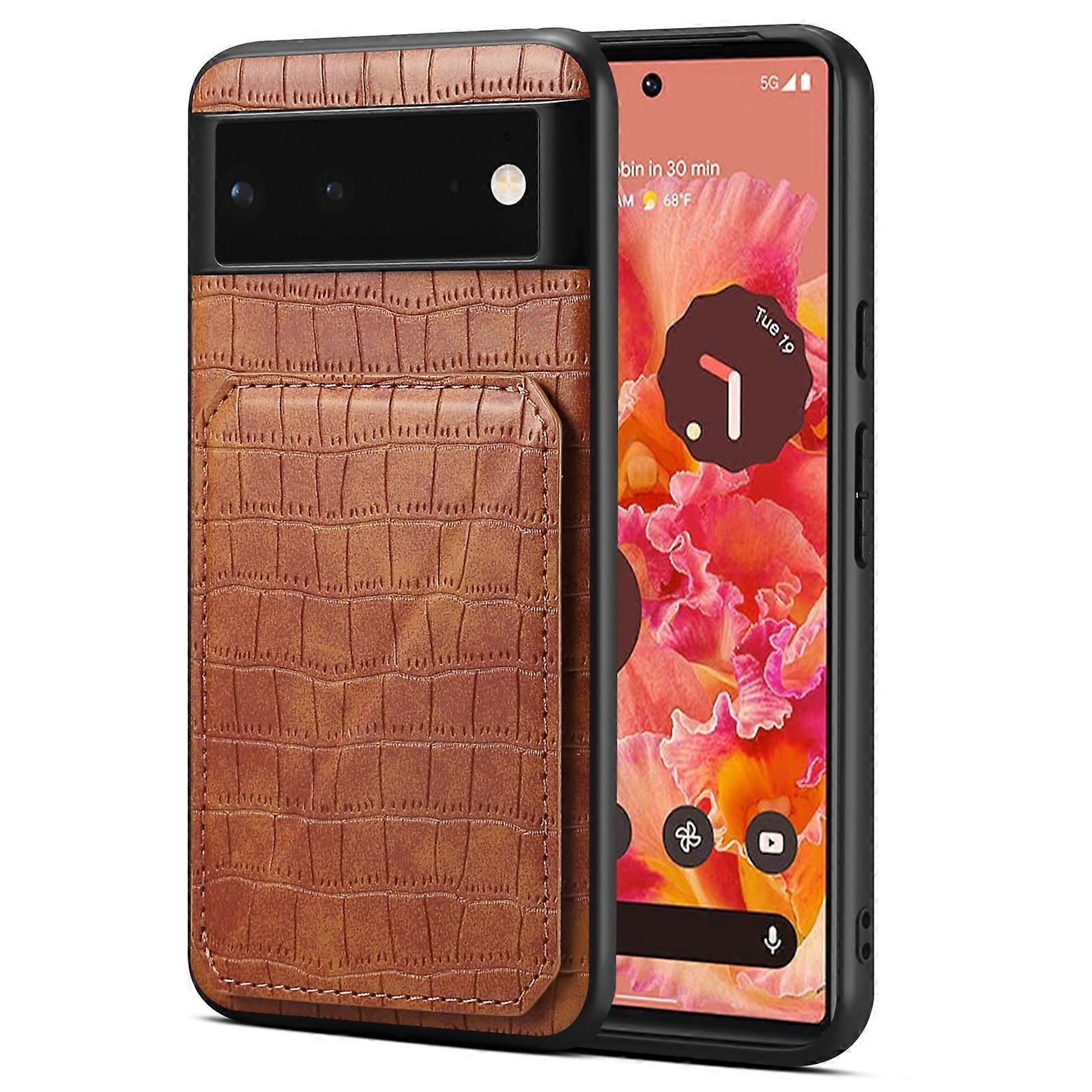 Denior Crocodile Texture Holder Electroplating Phone Case