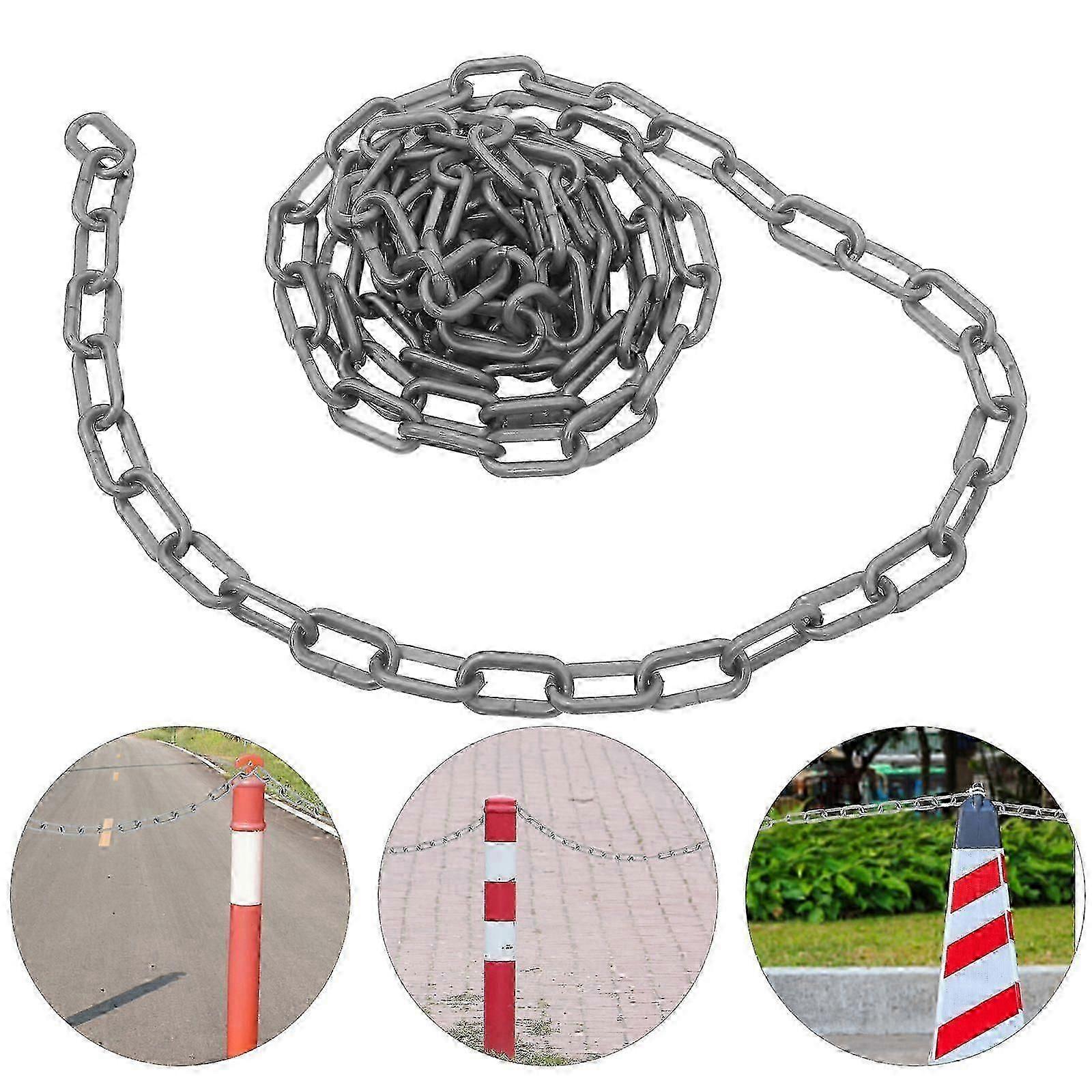Chain Barrier Plastic Coil Chain Warning Safety Link Chain Delineator Post Chain 3 Meter