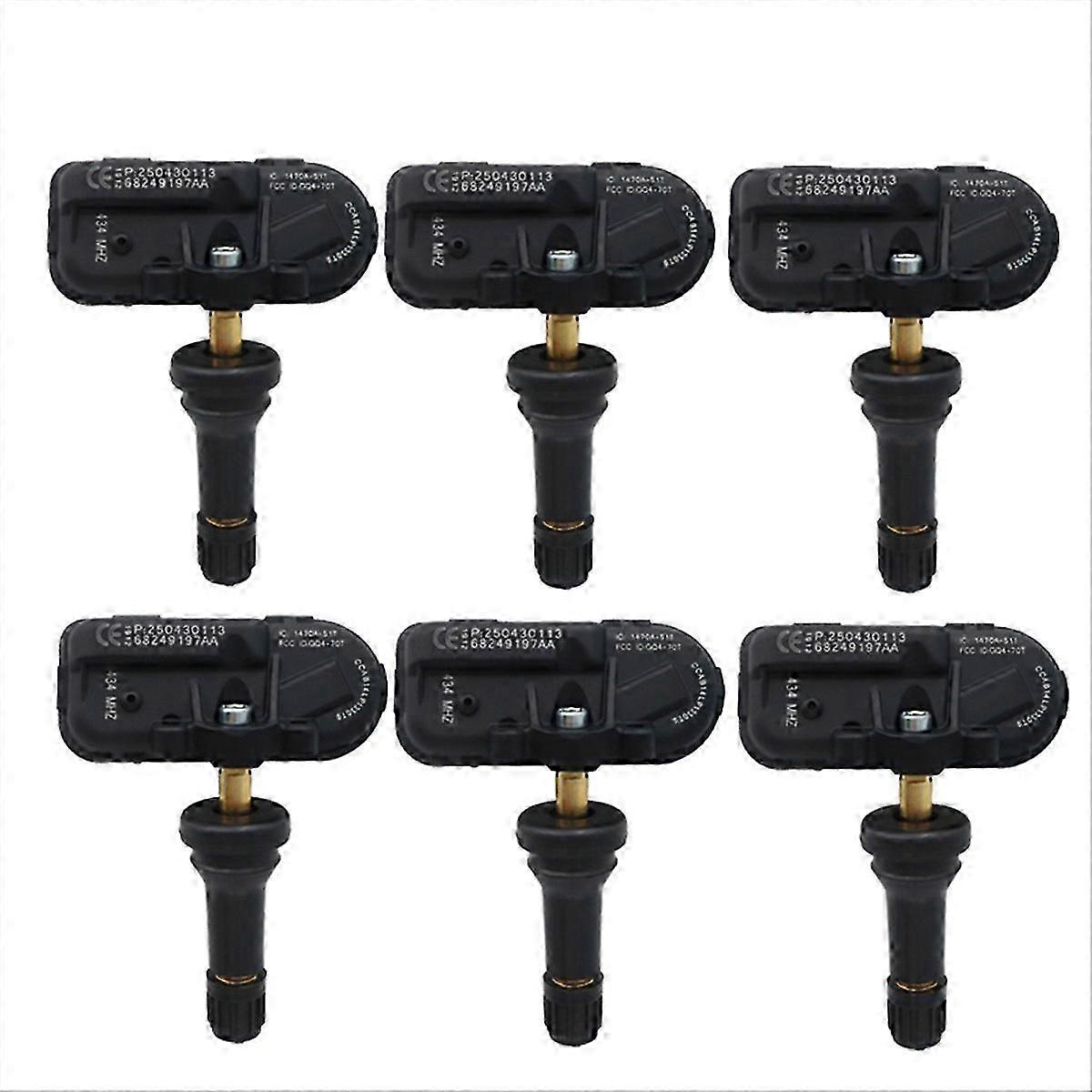 6pcs TPMS Sensor 68249197AA Compatible Ram 1500-5500 2014-2018 Fast