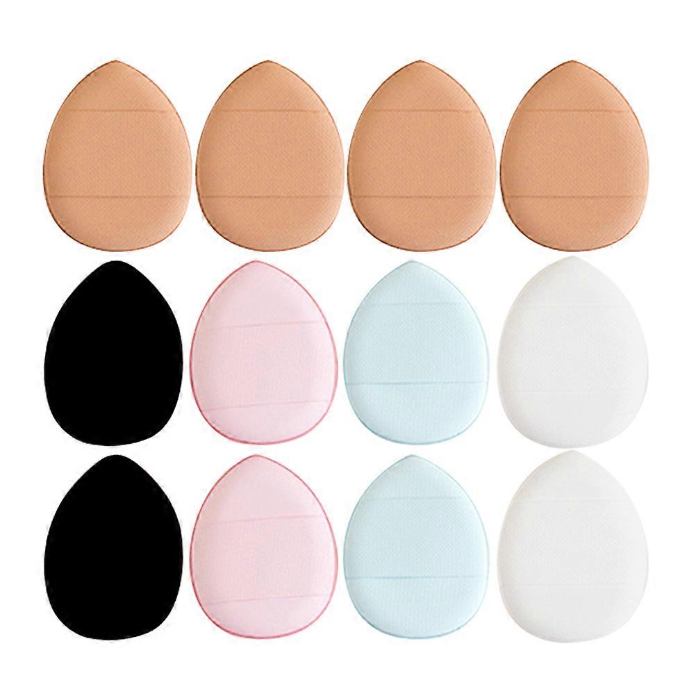 Finger Powder Puff Mini Makeup for Setting Powder 12Pcs Assorted Color