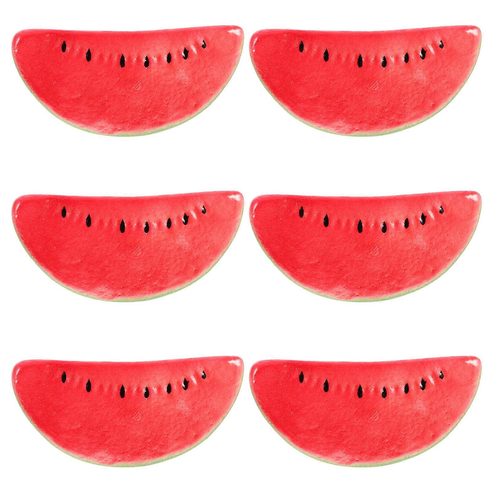 Decorative Watermelon Slices Fake Watermelon Slice for Decor 6Pcs