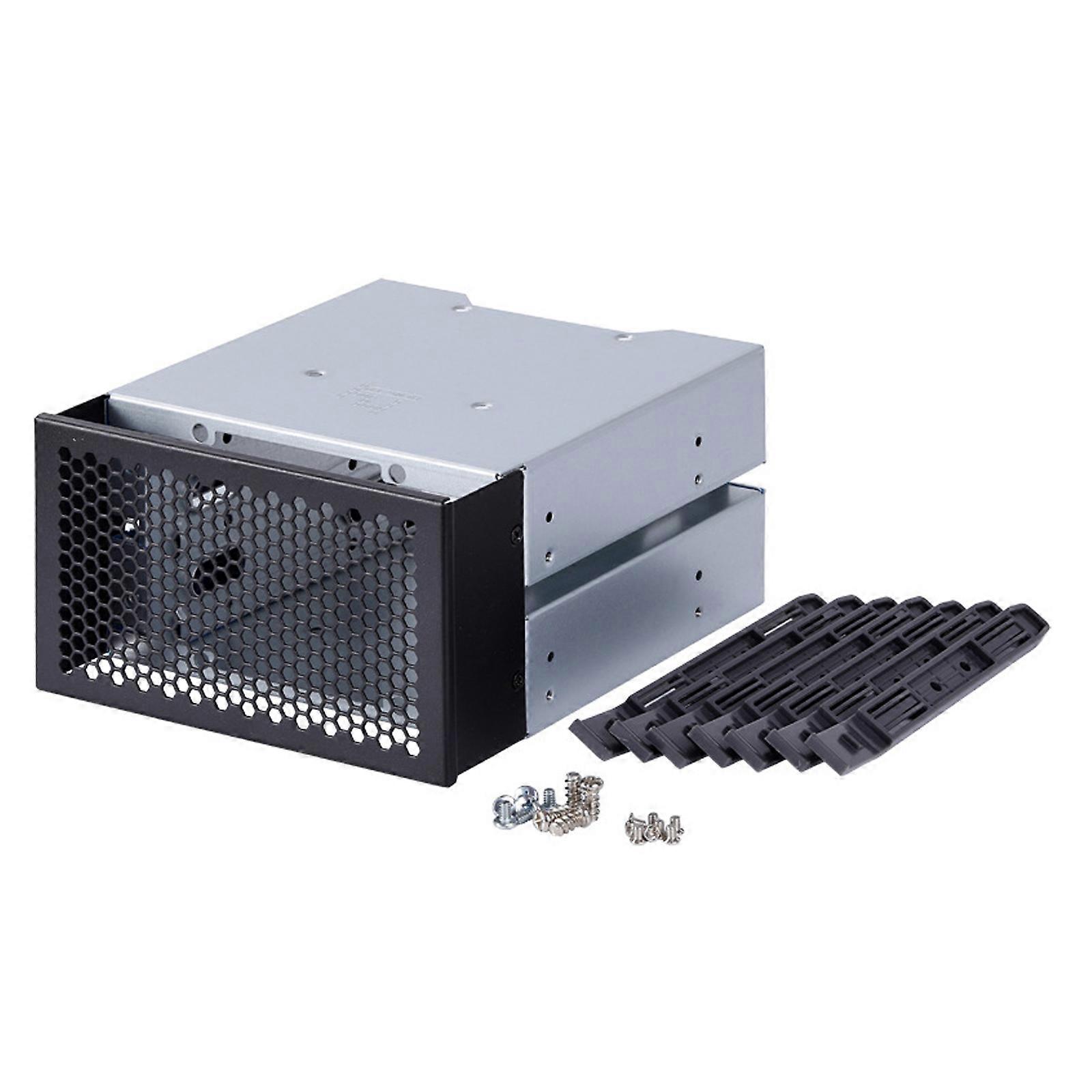 3 Bay Hard Disk Cage Computer Case Occupies 2 Optically Drive Position Expansion Rack 3.5inch Hard Disk Cage Replacement Multicolor