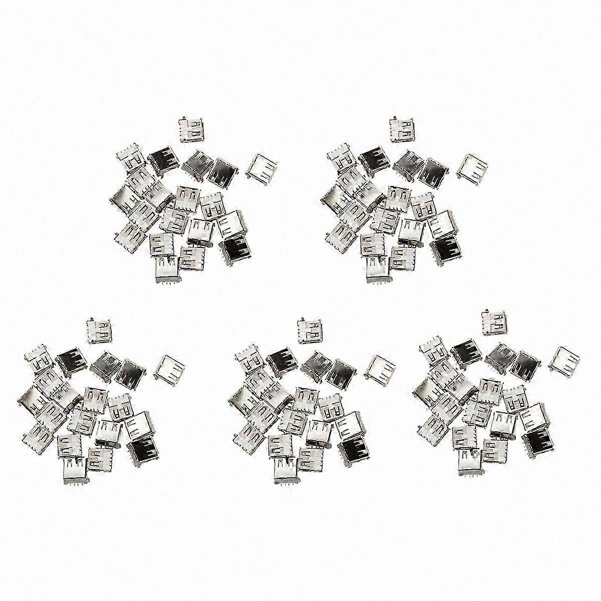 100 Pcs USB Female Type A 4-Pin DIP Right Angle Plug Jack Socket Connector
