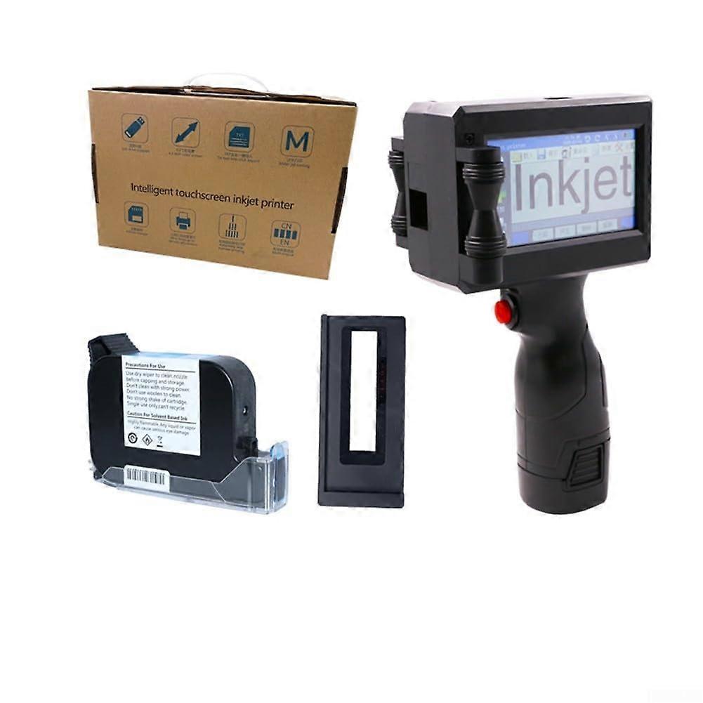 Handheld Inkjet Printer 600DPI with 4.3' Touchscreen, QuickDry Ink for Barcode Date Labels on MultiSurfaces