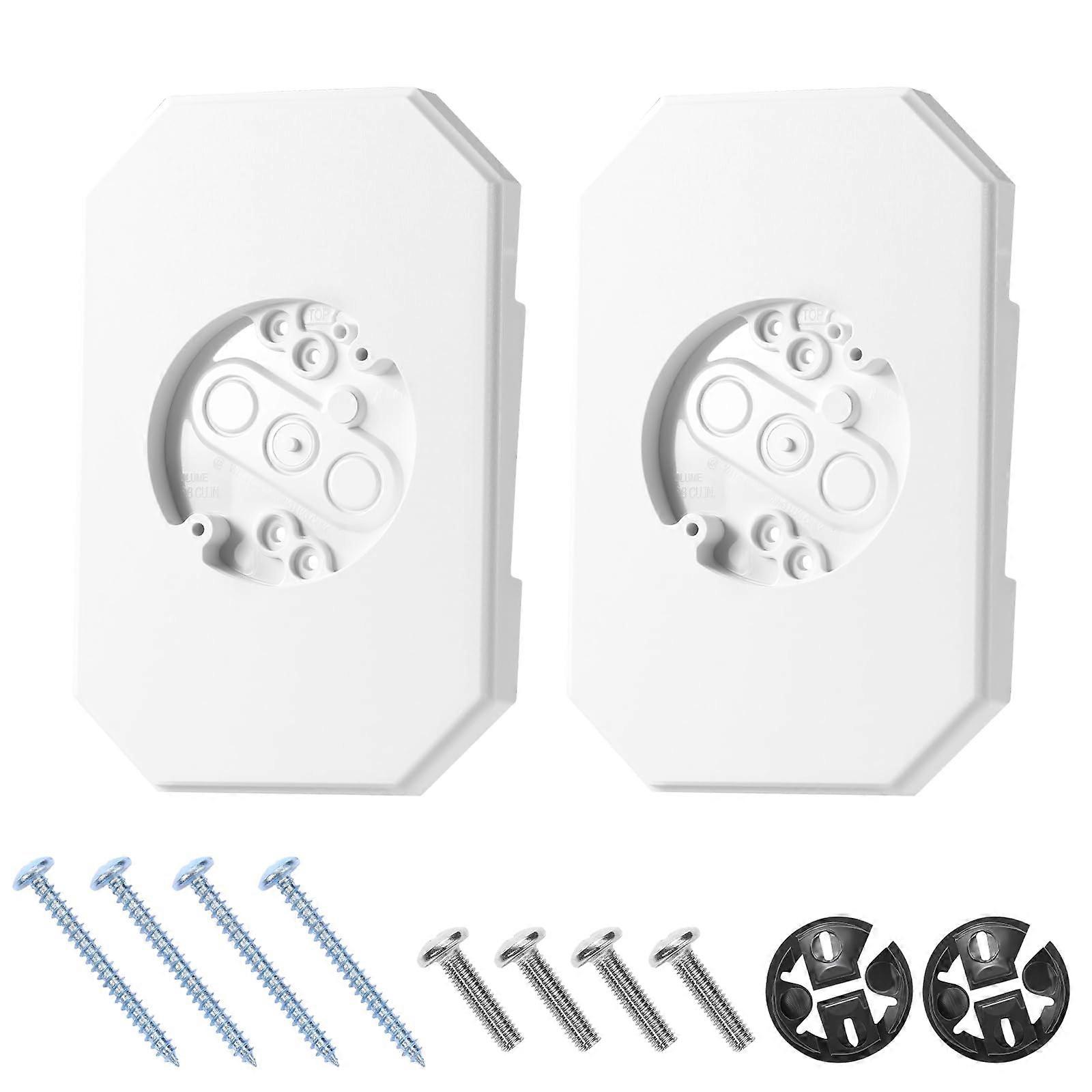 2 Pack Vinyl Siding Mounting Block with Builtin Electrical Box for Outdoor Light, Weatherproof White
