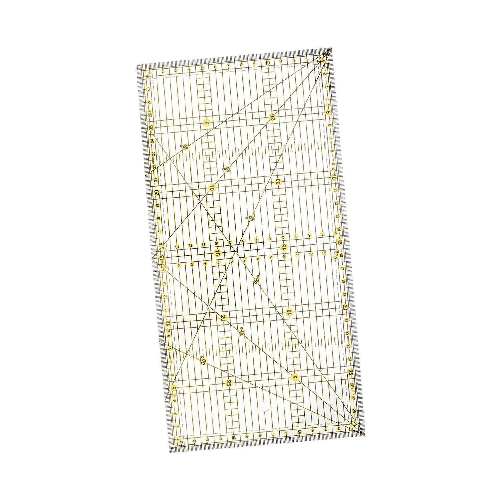 Transparent Quilting Ruler with Accurate Scale for Sewing Embroidery and Patchwork Fabric Cutting