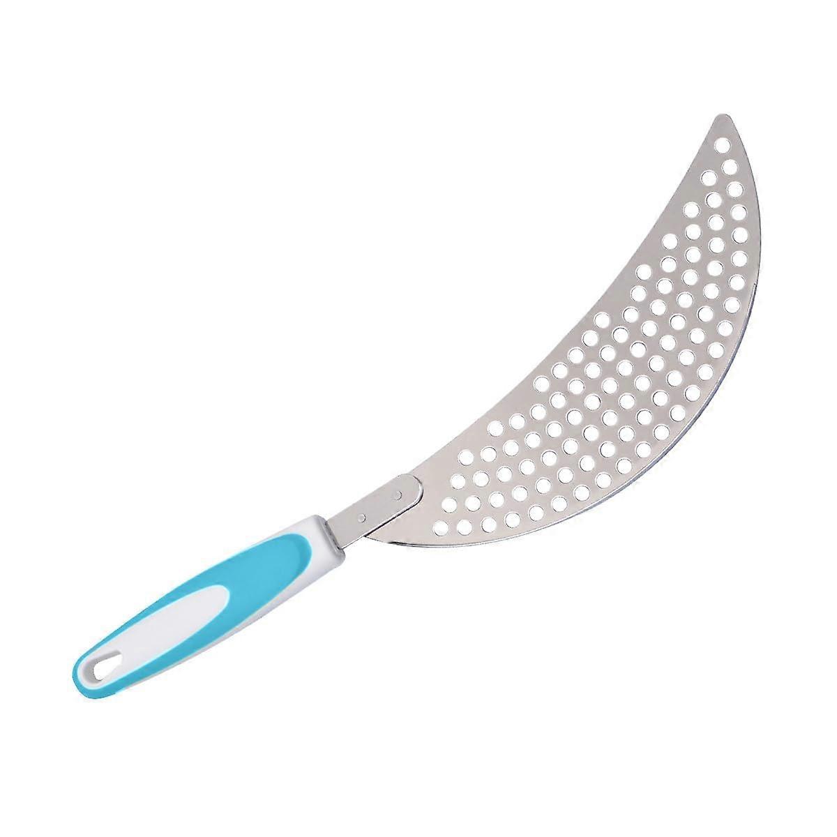 Pasta Strainer with Handle, Stainless Steel Pot Strainer for Direct Pot Straining, SpaceSaving Design