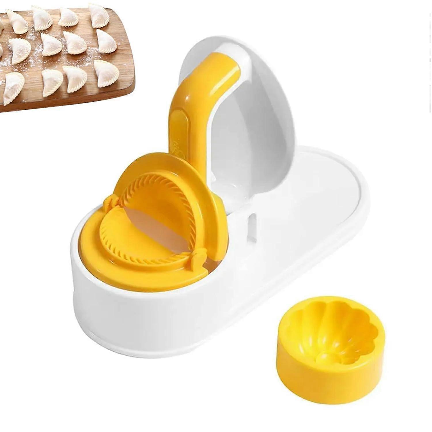 3in1 Dumpling Maker with Press Molds, Easy Manual Skin Maker Kitchen Tool White