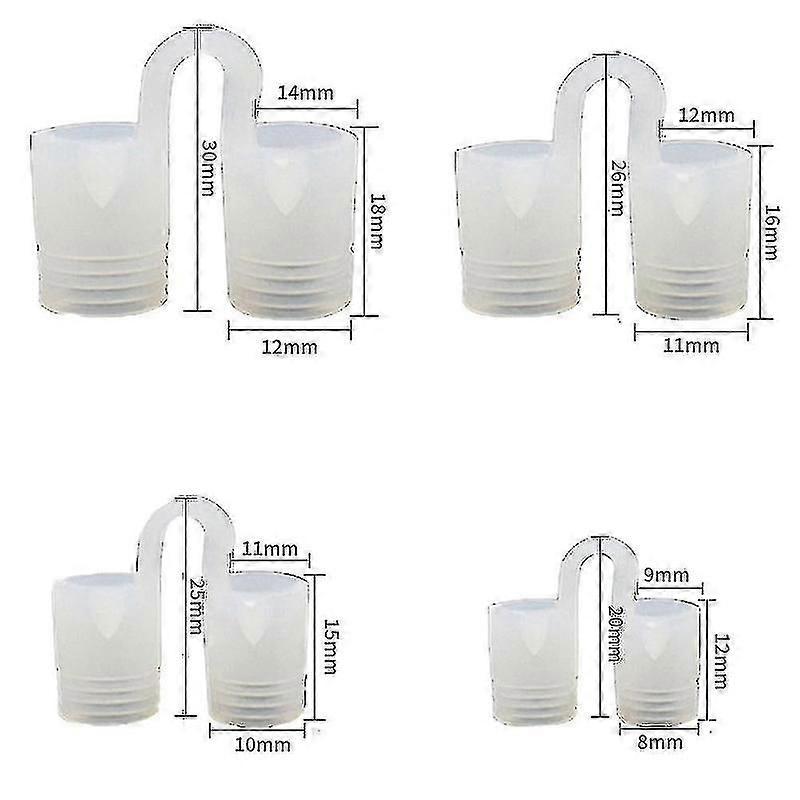 snorkestoppere neseutvidere sett med 8 silikon