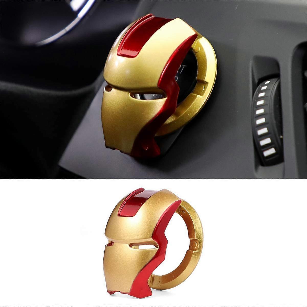 Engine Start Stop Button Cover Golden Red ABS Car Ignition Switch Decor