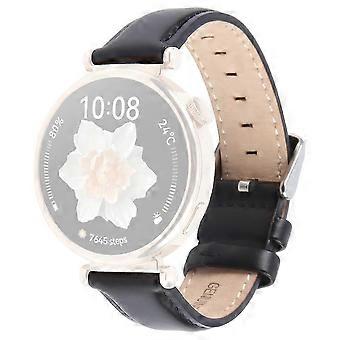 Klockarmband för Garmin Lily 2 Active / Lily 2 Handledsrem - Övre lager Kohudläder, 14 mm Svart
