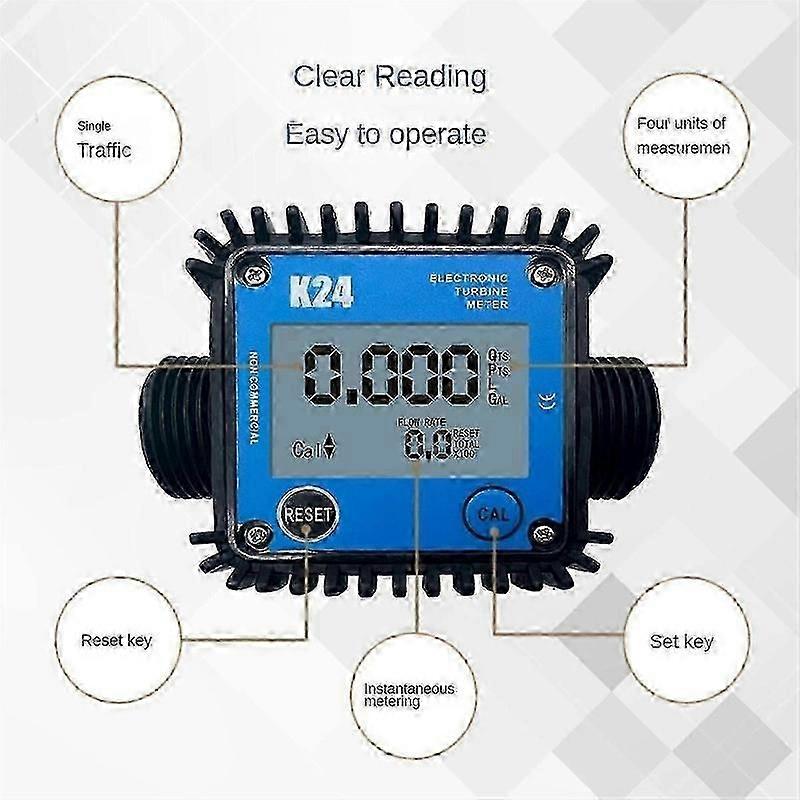 Gear Type Flow Meter 0.1-7L/Min Digital