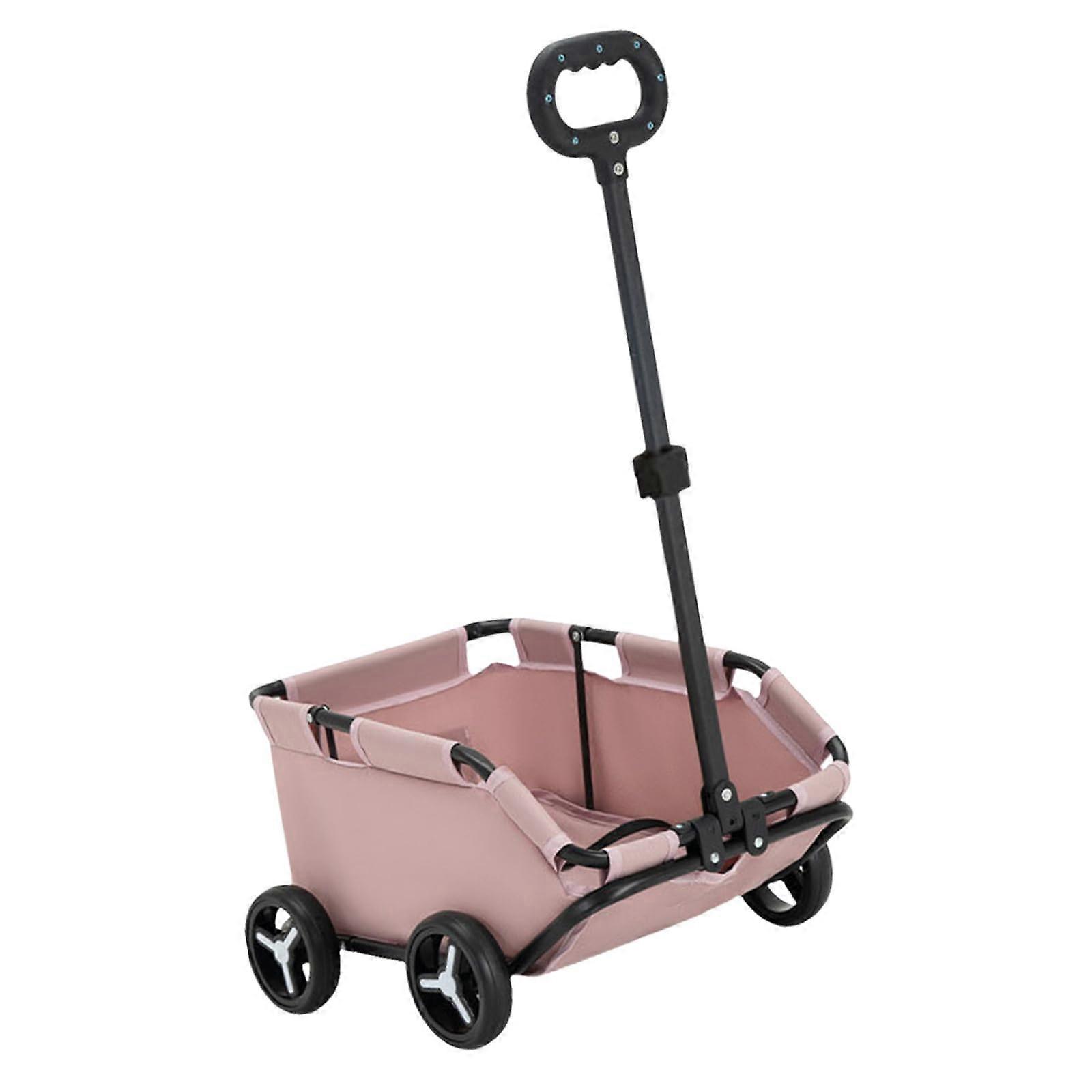 Large Capacity Breathable Cat Stroller Carrier with Safe Sightseeing Window and Smooth Rolling Wheels