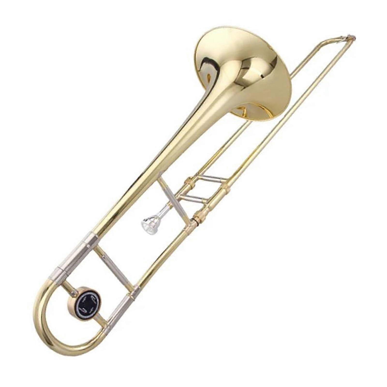 Tenor Trombone for Beginners Lightweight Gold Lacquer BB with Easy Playability and Bright Tone