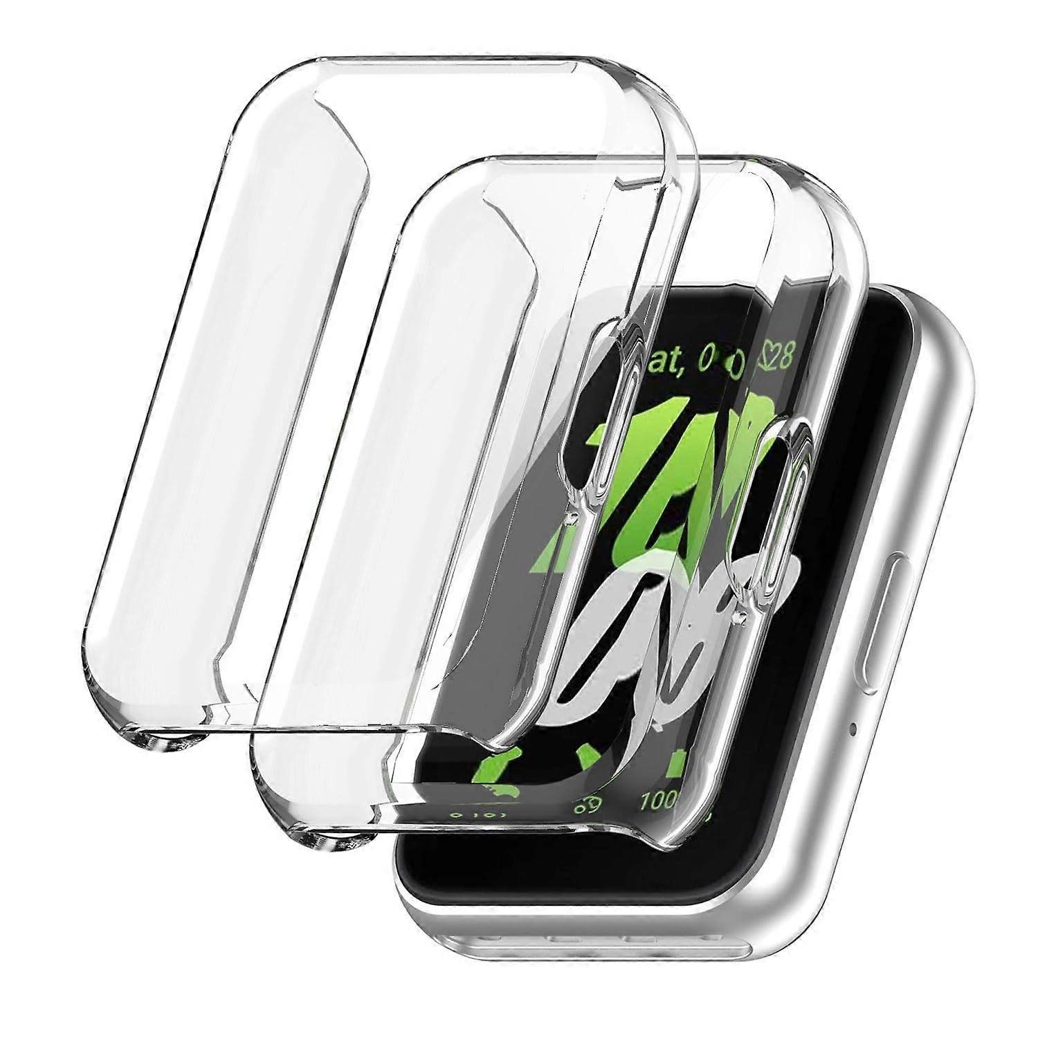 2 Pack Clear TPU Screen Protector Case Cover with Reliable Full Coverage for Samsung Galaxy Fit 3