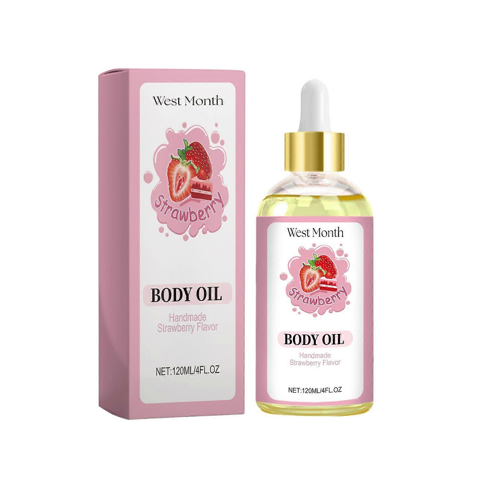 Body Care Oil Contains Strawberry Fruit Extract
