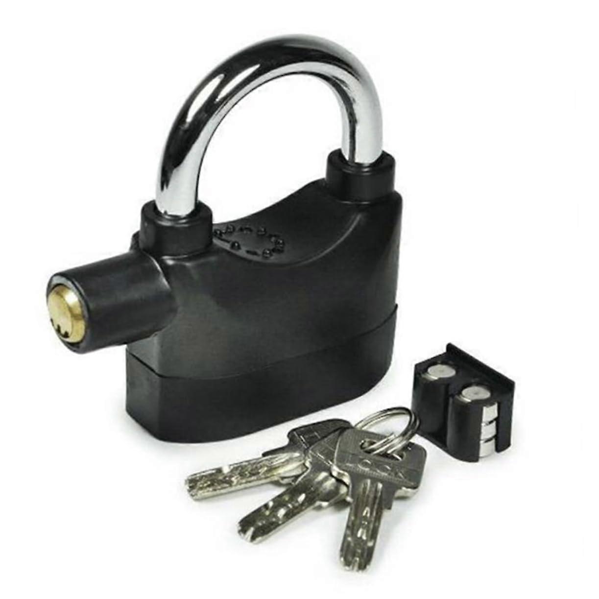 Alarm Padlock with  Decibel Alert, Rustproof Security Lock for Bike, Gate, Door, and Container