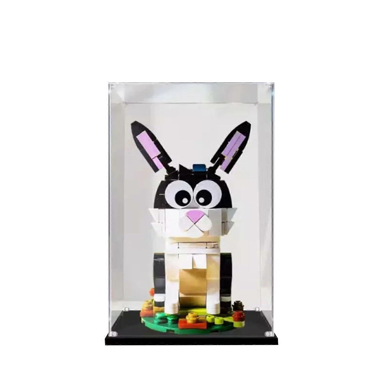 Acrylic Display Case for  40575 Chinese Zodiac Rabbit, Dustproof Clear Protective Box 2mm