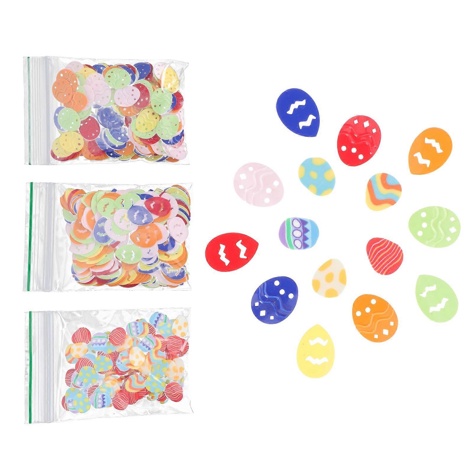 Easter Dinner Table Decor Egg Shape Confetti 3Packs Plastic Material