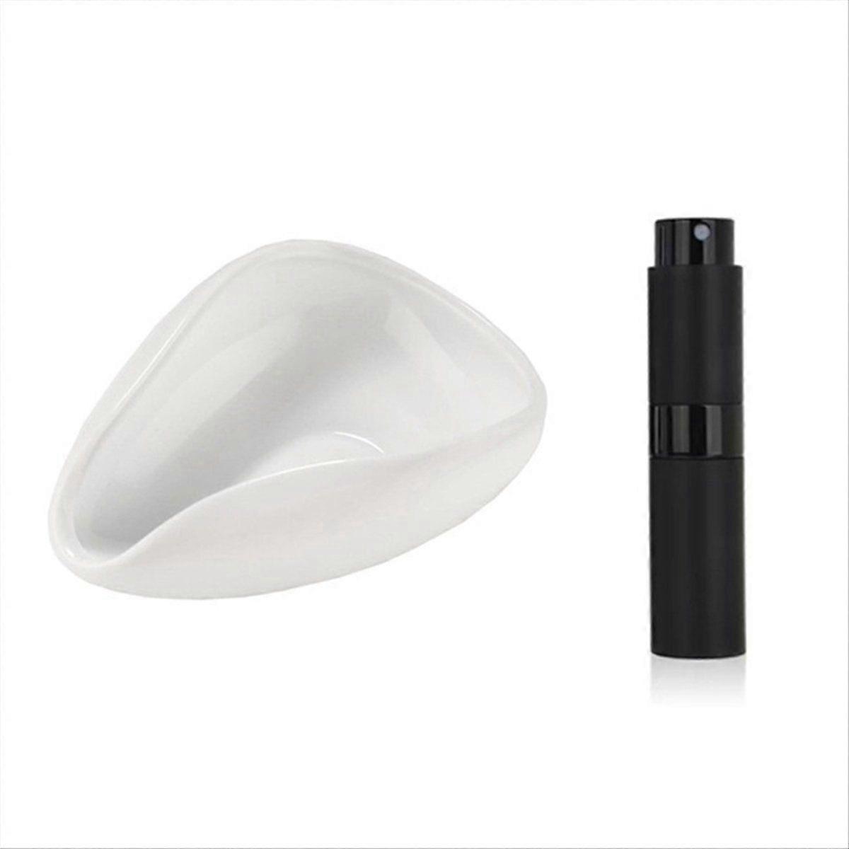 Coffee Bean Dosing Cup and Bottle Set Ceramic Dosing Espresso Sprayer Single Dose Measuring Tray Kit