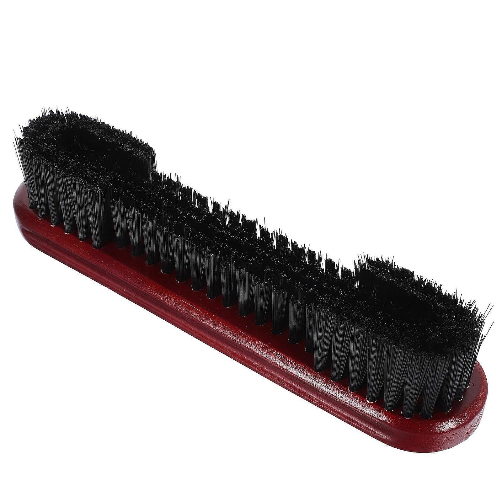 Pool Table Brush Wood Nylon for Cleaning 2Pcs Billiard Table Sweeper Dark Red