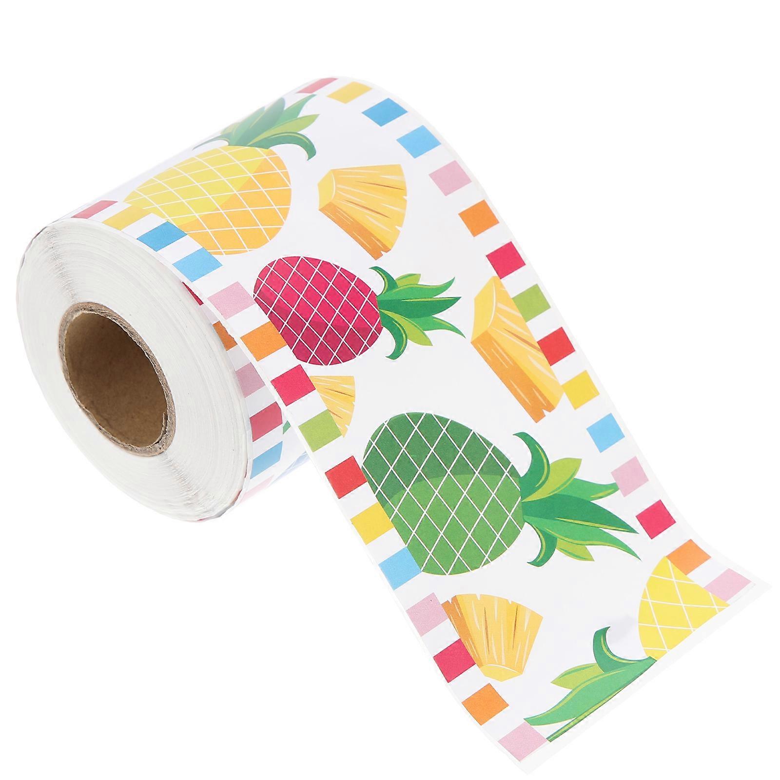 DIY Pineapple Pattern Blackboard Border Sticker for Notice Board 2 Rolls
