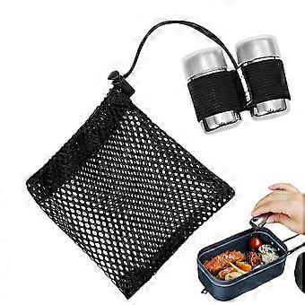 Camping Spice Container Set Stainless Steel Shaker Rust‑Resistant Anti‑Moisture Design with Travel Bag