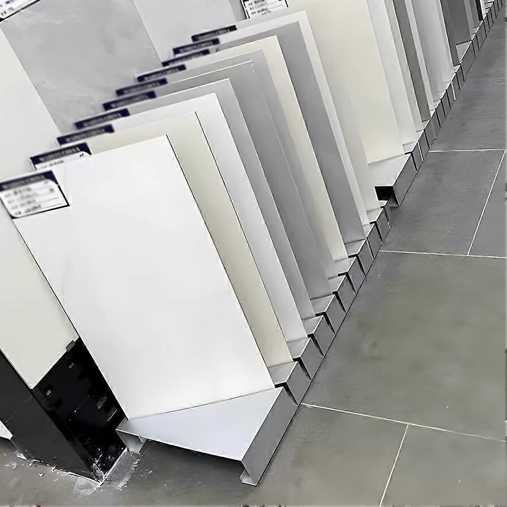 Tile Display Rack with 13 Slots, Metal Vertical Floor Tile Sample Holder, SpaceSaving Silver Stand