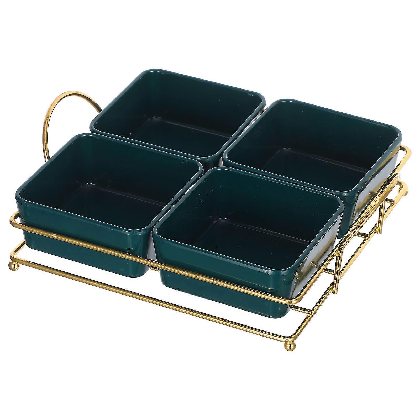 Divided Serving Platters Snack Plate for Kitchen Use 5Sets
