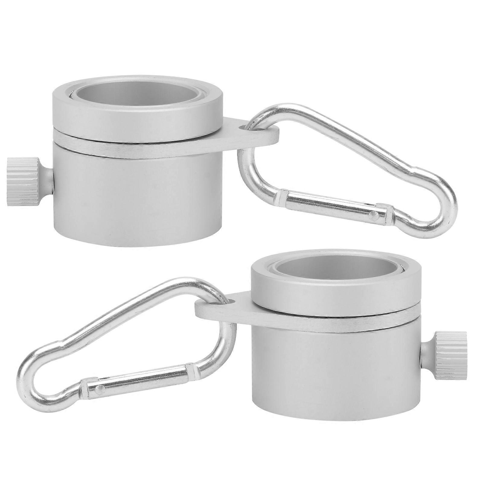 Flagpole Ring Aluminum Alloy for Rotating Function 1Set Silver
