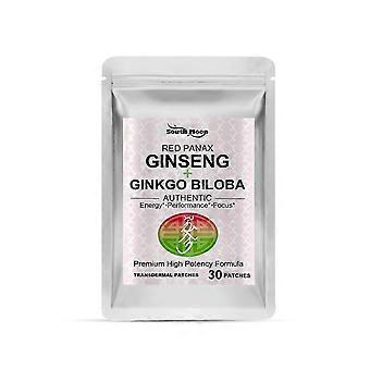 Red Ginseng Ginkgo Body Patch, Natural Microcirculation, Energy Boost ,30pcs