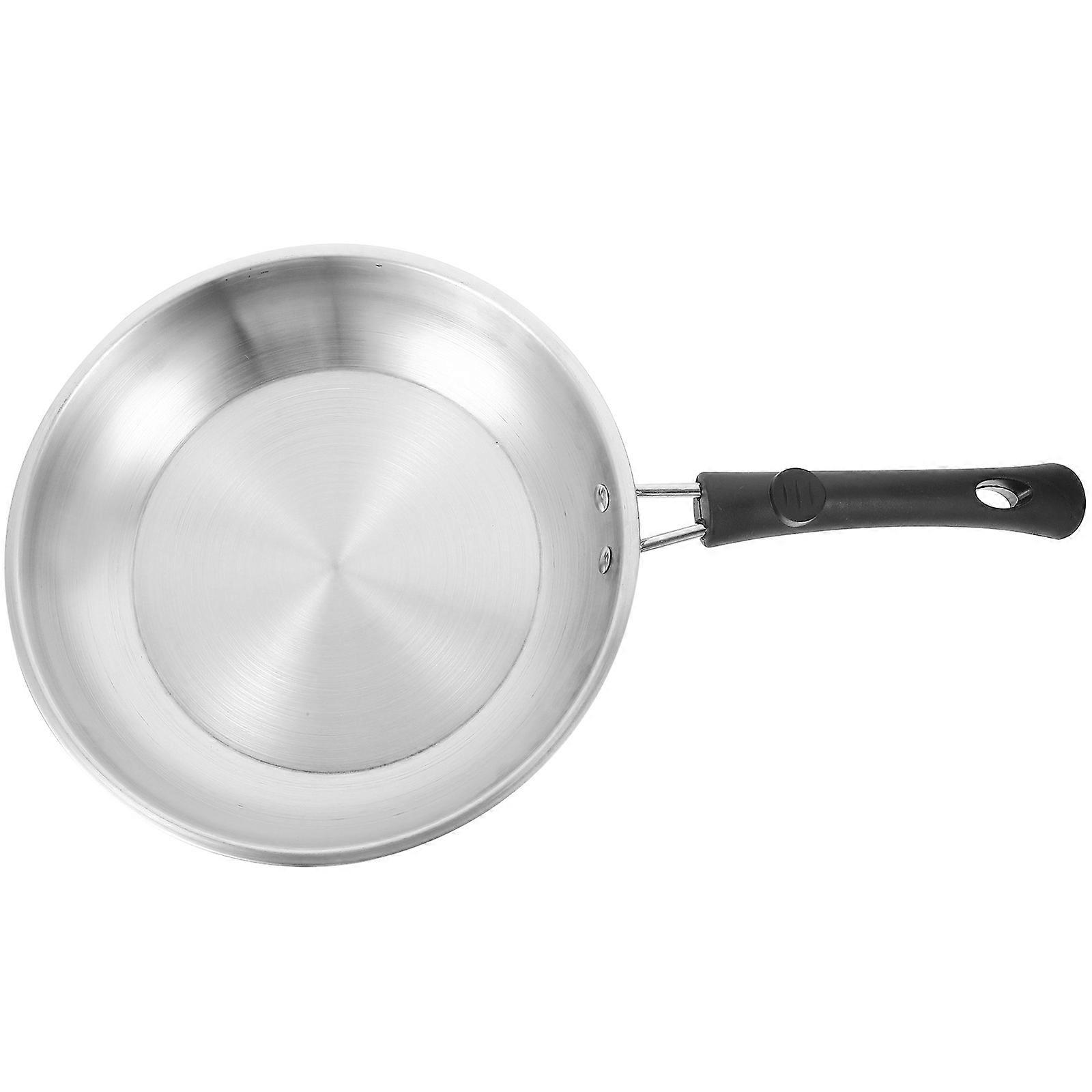 1Pc Practical 22cm Kitchen Frying Pan Non-stick Frying Pan Kitchenware (Silver)