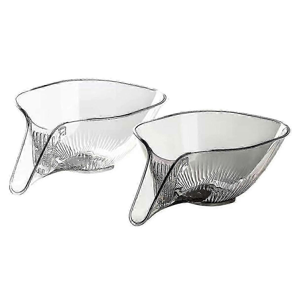 2pcs Fruit Vegetable Drain Basket Multi-functional Sink Drainage Funnel