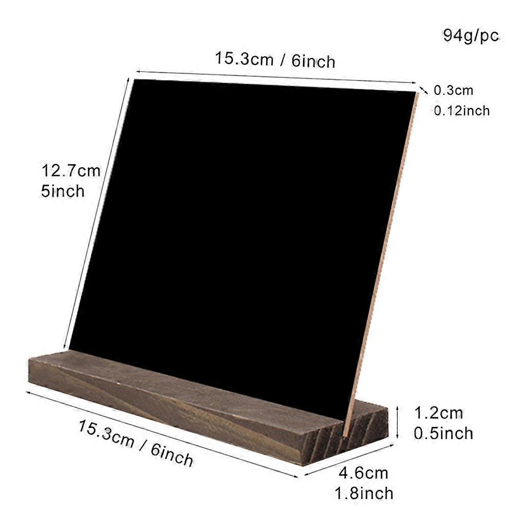 Bar Table Blackboard Double-Sided for Display Use 4Pcs Set