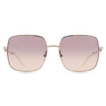 Guess GU7906-H 28Z Vollrand-Sonnenbrille für Damen, glänzend roségolden, quadratisch, UV2-Schutz, Original