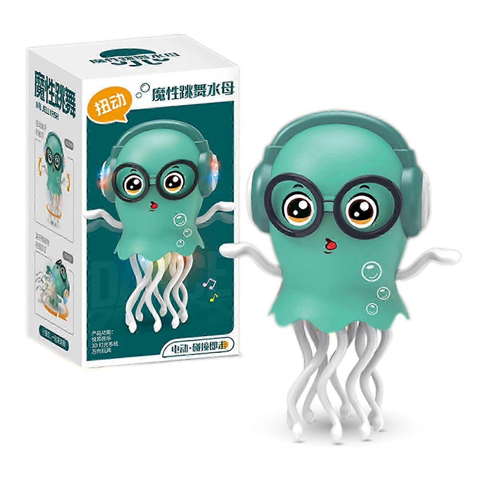 Electric Octopus Toy for Kids, Interactive Dancing Robot with Obstacle Avoidance, LED Lights
