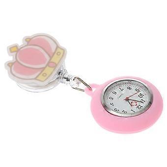 Silikon-Taschenuhr für Krankenschwestern, zartes Cartoon-Design, ideal für Mädchen im Krankenhaus oder bei der Arbeit, 10 x 4,5 cm, leuchtend, 1 Stück