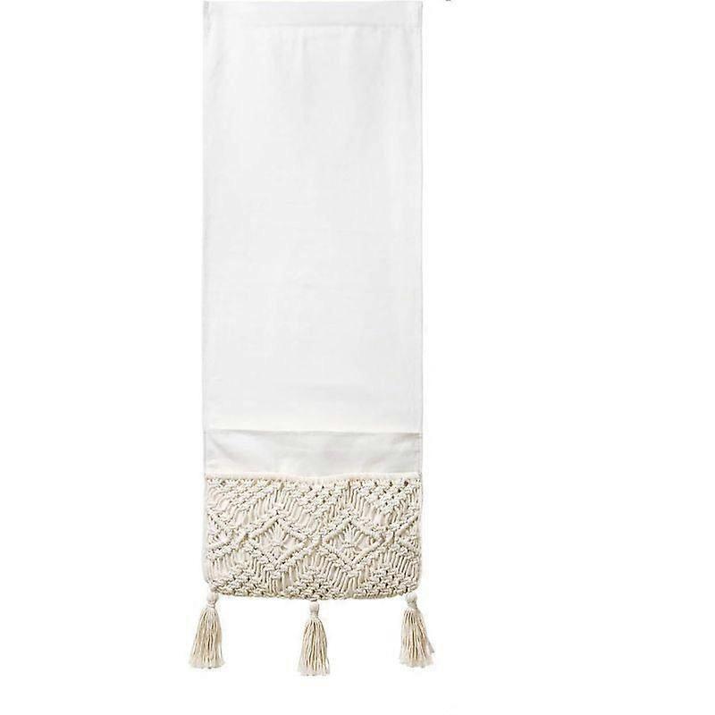 Boho Macrame Sofa Armrest Storage Bag for Remote Control, Phone & Books