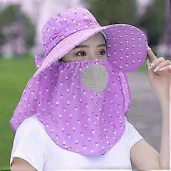 Sun Hat Female Summer Hat Cover Face Breathable Sun Hat All-match Summer Hat with Big Rim Anti-ultraviolet Cycling Sunhat